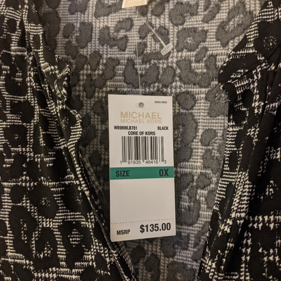 Michael Kors Plus Size Leopard Button Down Dress - Picture 5 of 10